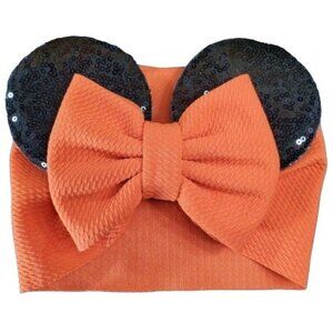 Minnie Mouse Headband Infant Ears Hair Turban Sequins Bow Head Wrap Hair Baby